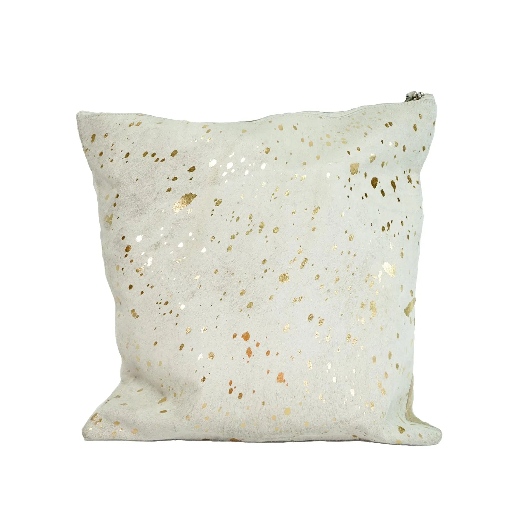 Gold Metallic Cowhide Pillow Case