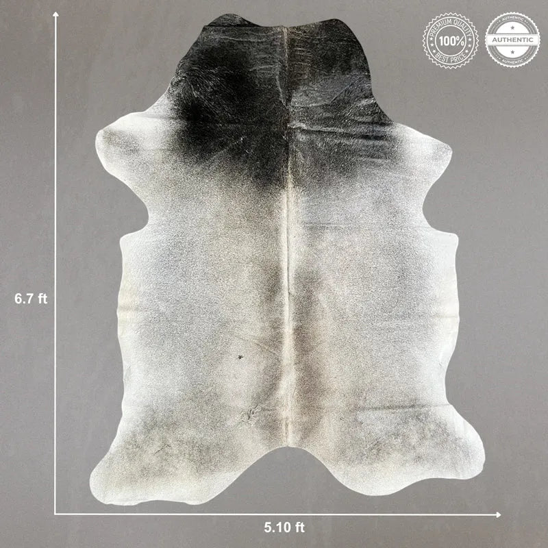 Gray Cowhide Rug Size 5.10x 6.7 ft - 5298J