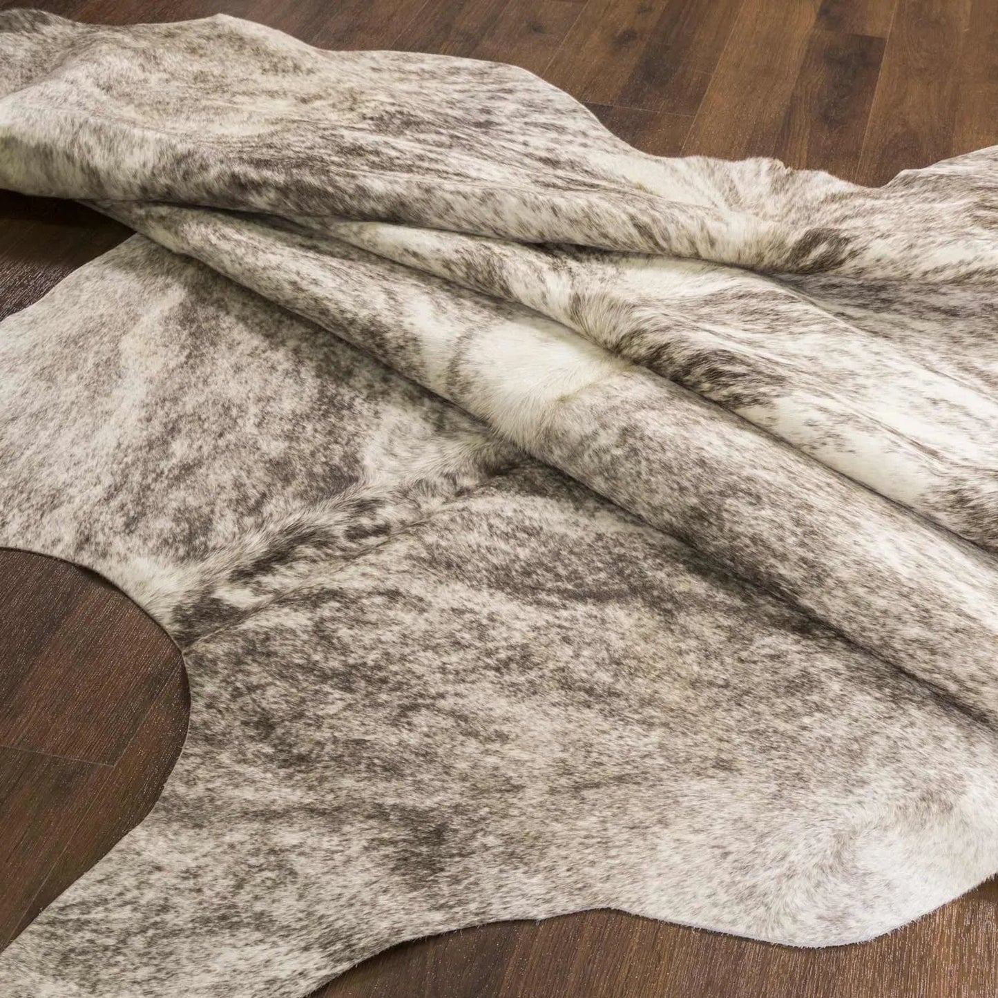 Grey Tan Brindle Cowhide Rug