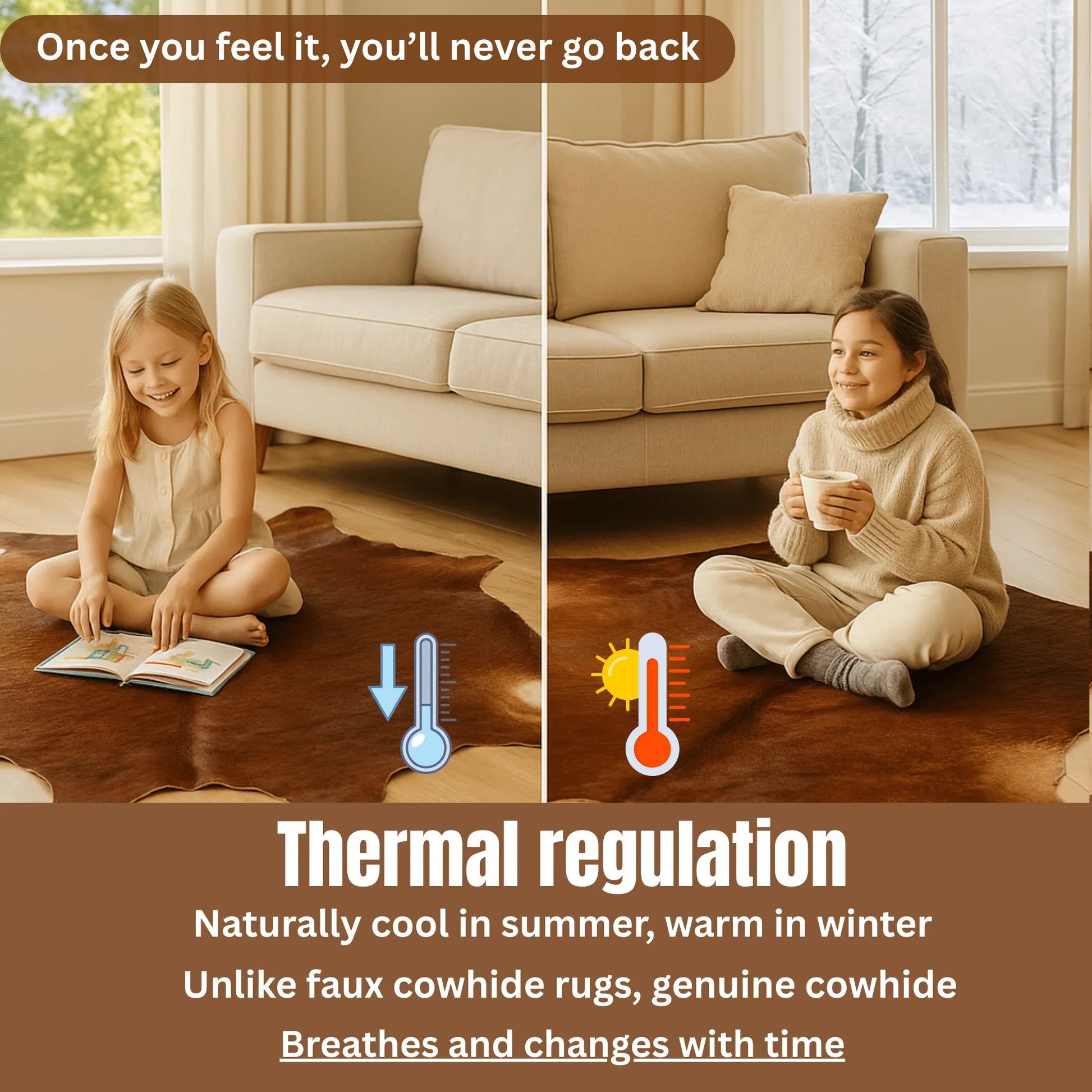 High Quality Hereford Cowhide Rug