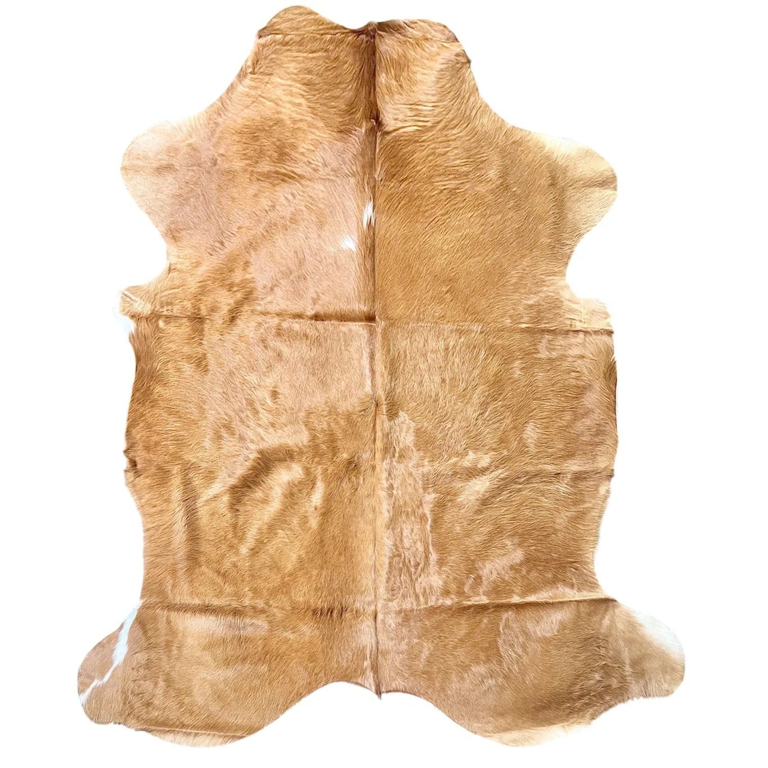 Large Beige Cowhide Rug L351 - 5.8x 6.7 ft