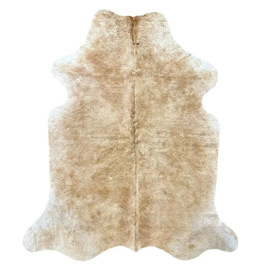 Large Beige Cowhide Rug S636 - 5.3 x 6.3 ft