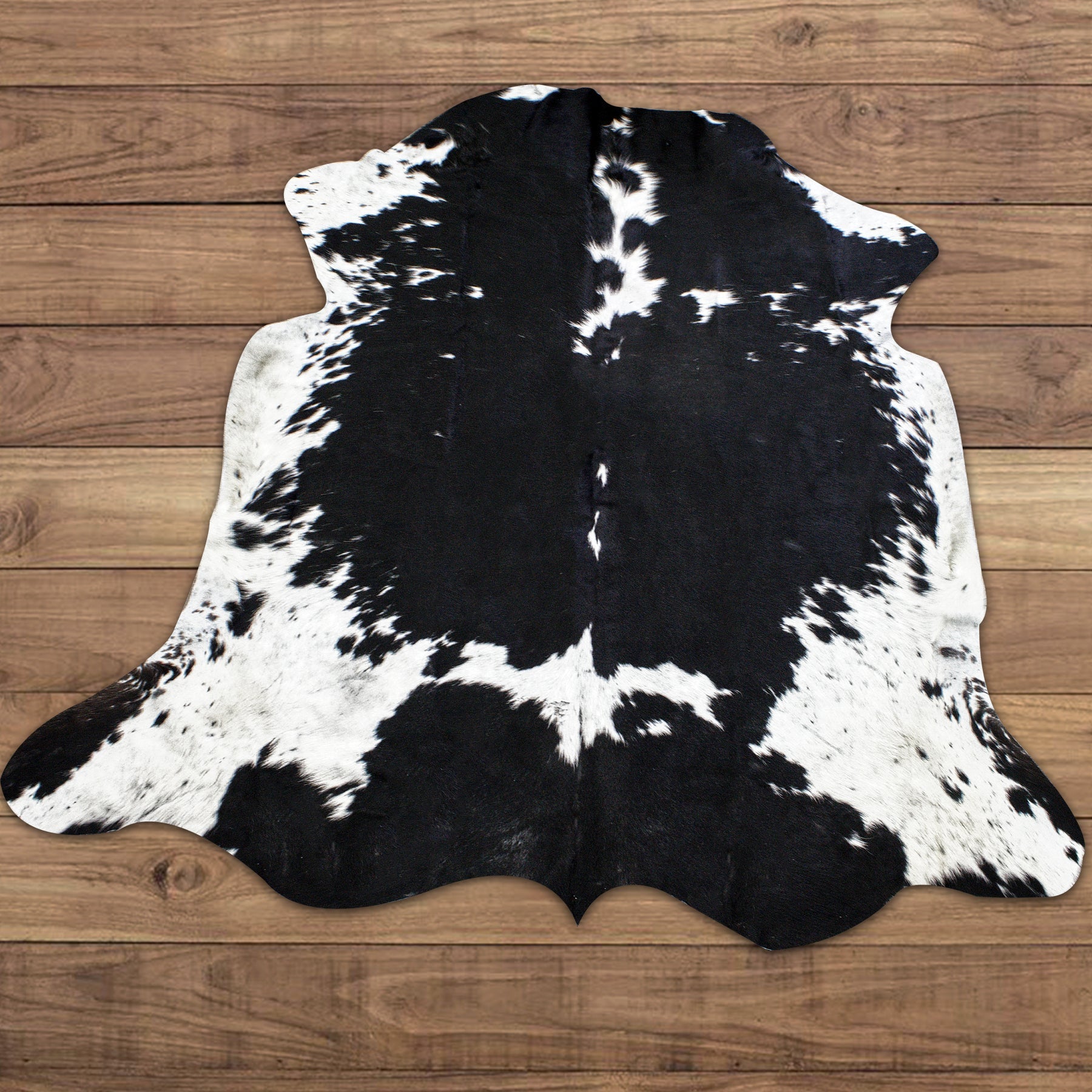 Large Black and White Cowhide Rug - Rodeo Cowhide Rugs