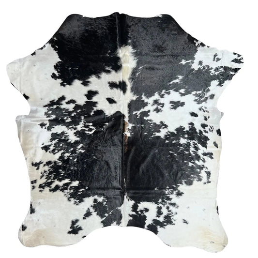 Large Black and white Cowhide Rug D171 - 5.11x6.8