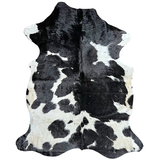 Large Black and White Cowhide Rug E201 - 5x6