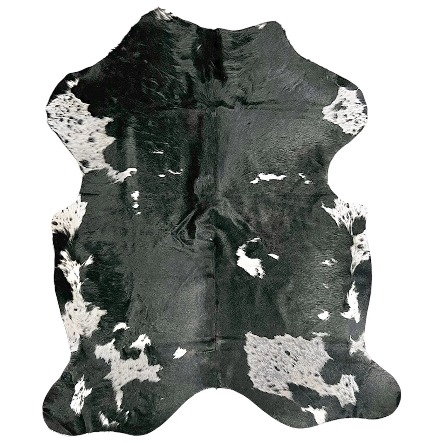 Large Black and White Cowhide Rug I281 - 6.3x6.3 ft