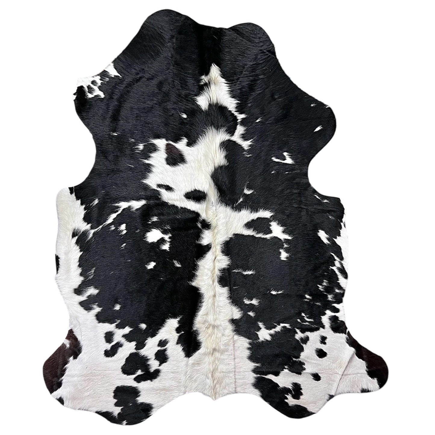Large Black and White Cowhide Rug I303 - 5.10x6.2 ft