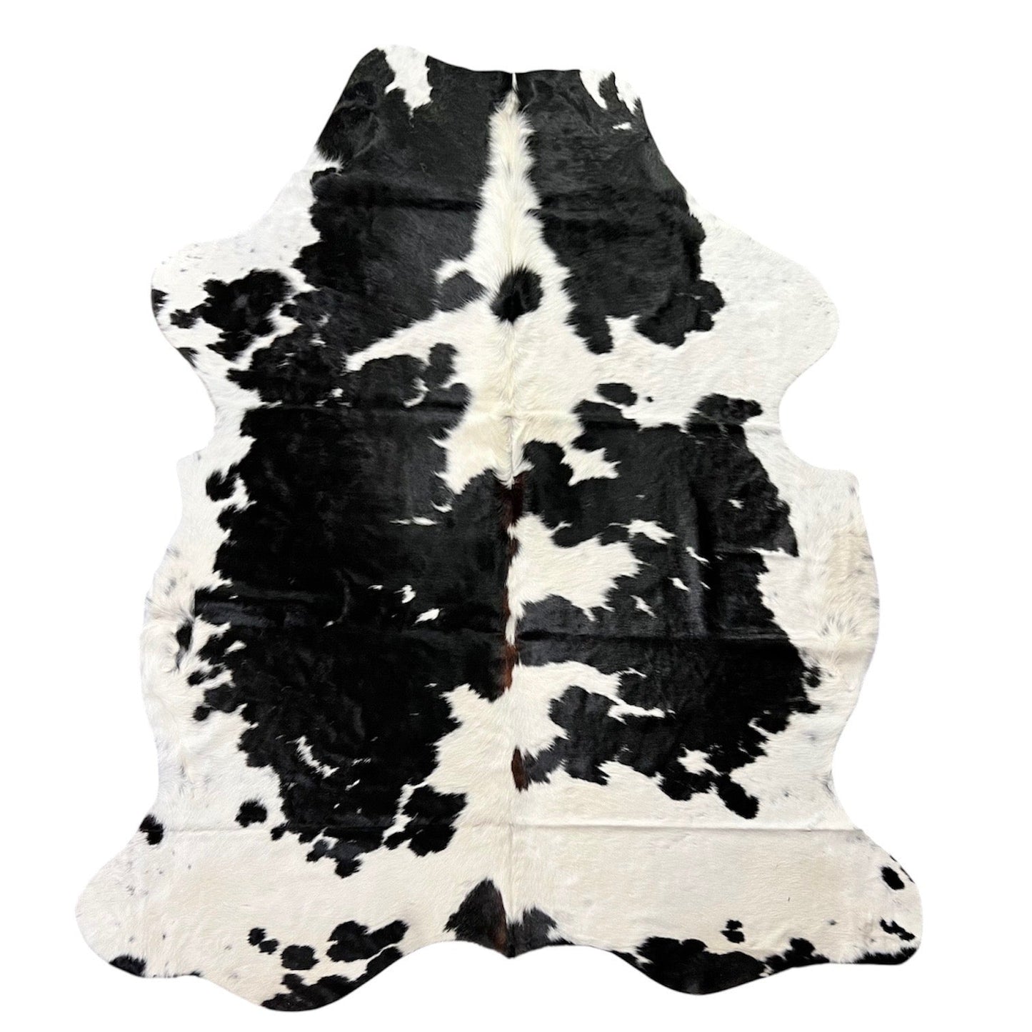 Large Black and White Cowhide Rug J331 - 5.9x 6.3 ft