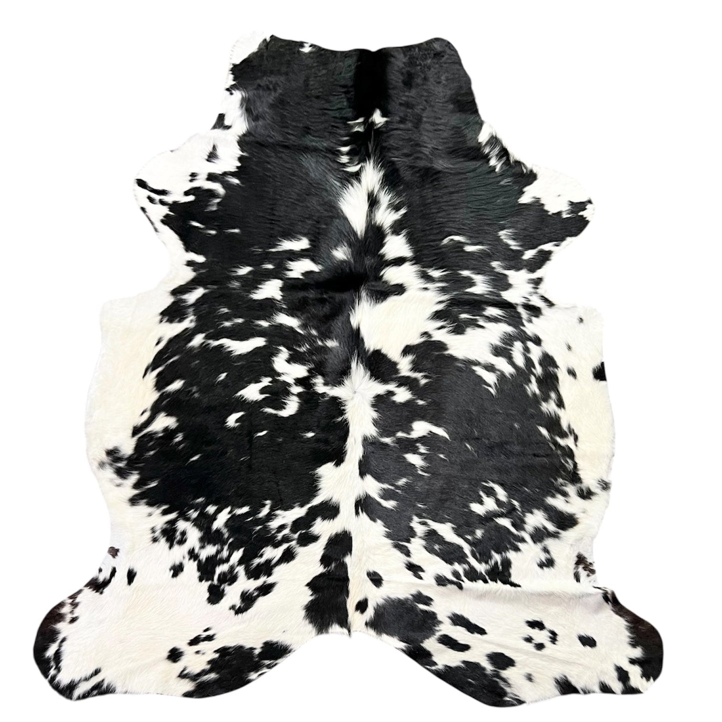 Large Black and White Cowhide Rug J344 - 5.10x 6.2 ft
