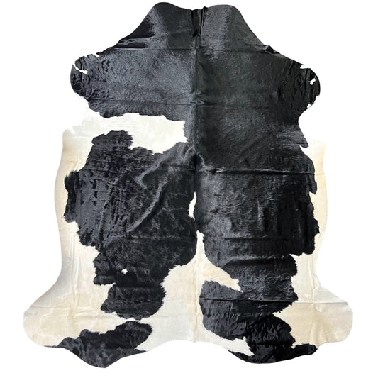 Large Black and White Cowhide Rug L357 - 6.10x 8 ft