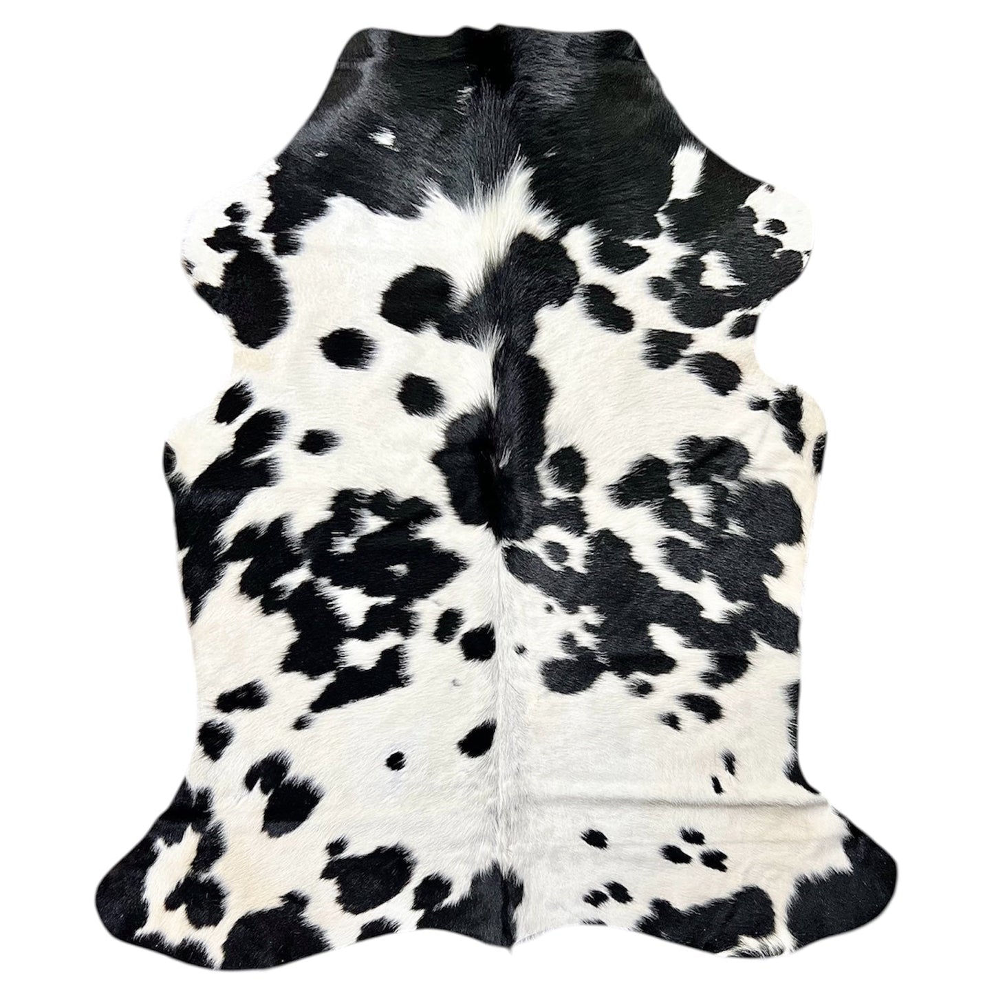 Large Black and White Cowhide Rug L423 - 5.4x 5.9 ft