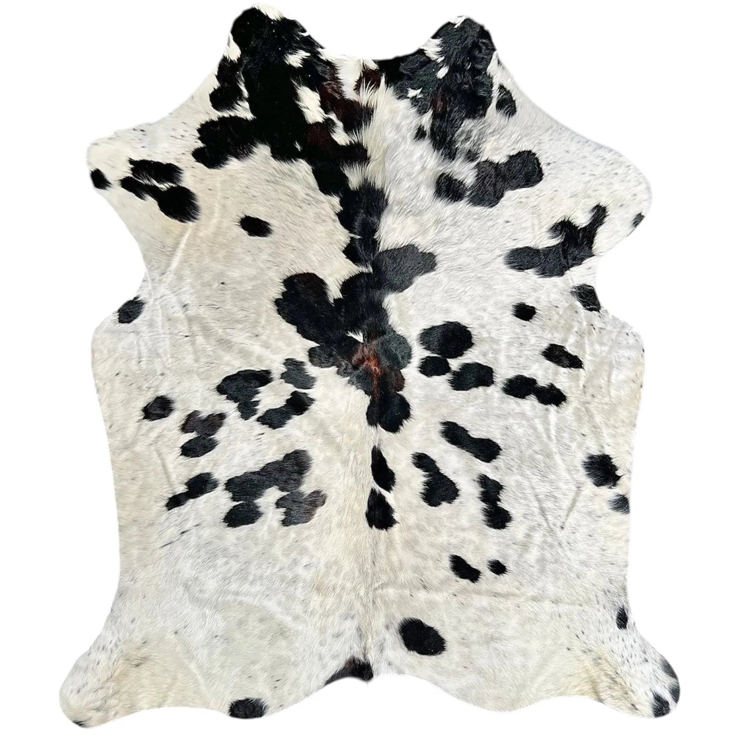 Large Black and White Cowhide Rug M446 - 6x 6.9 ft