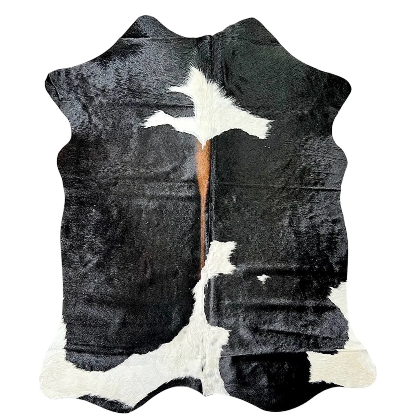 Large Black and White Cowhide Rug O516 - 4.9x 6.6 ft
