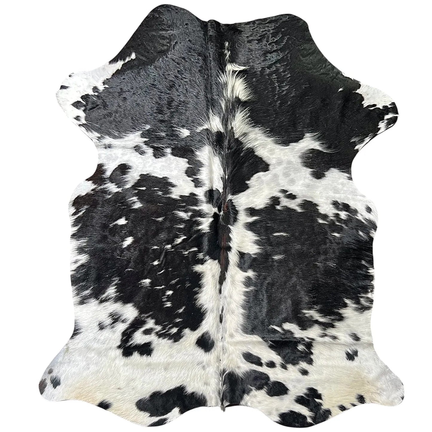 Large Black and White Cowhide Rug O538 - 5.4x 6.5 ft