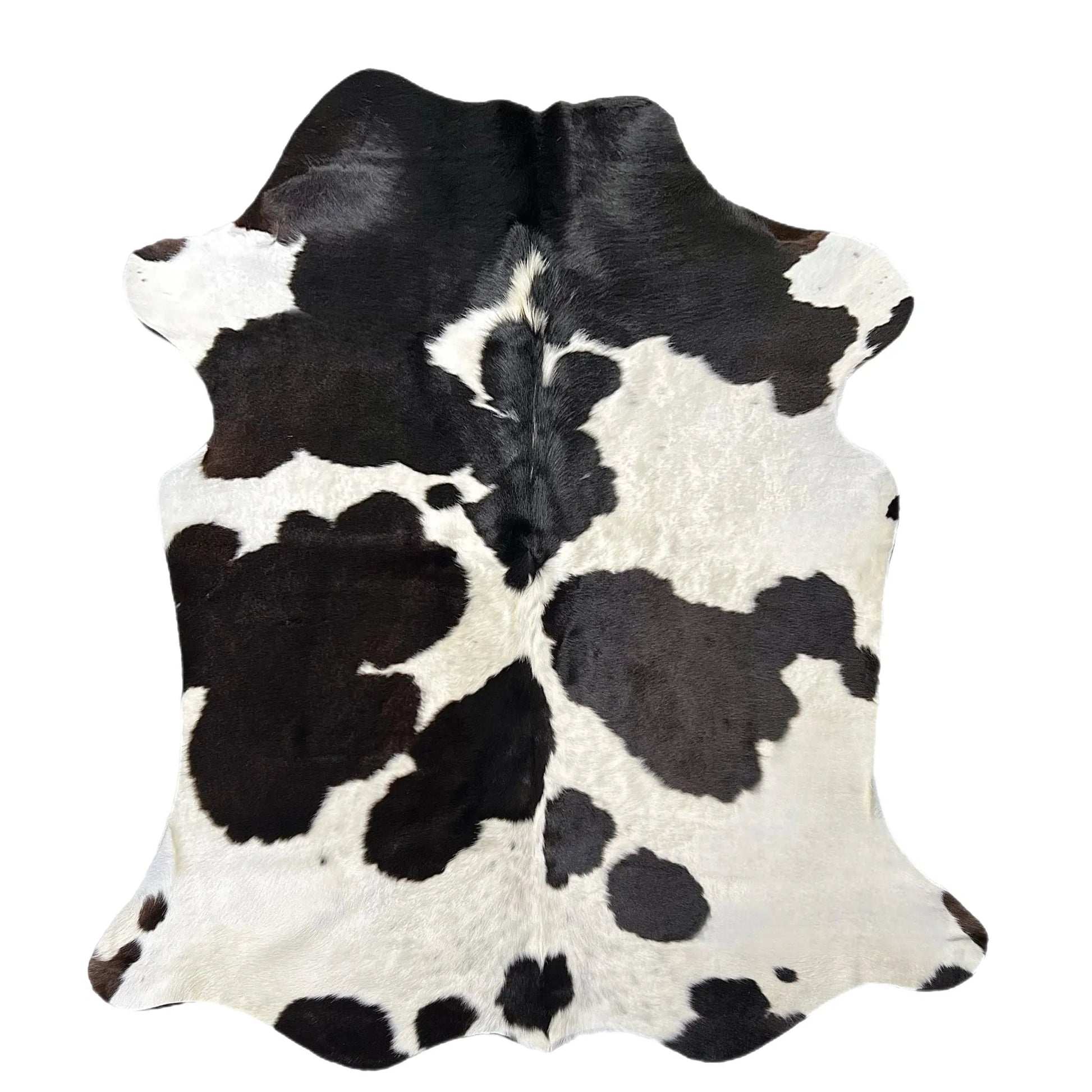 Large Black and White Cowhide Rug P553 - 5.7x 6.5 ft