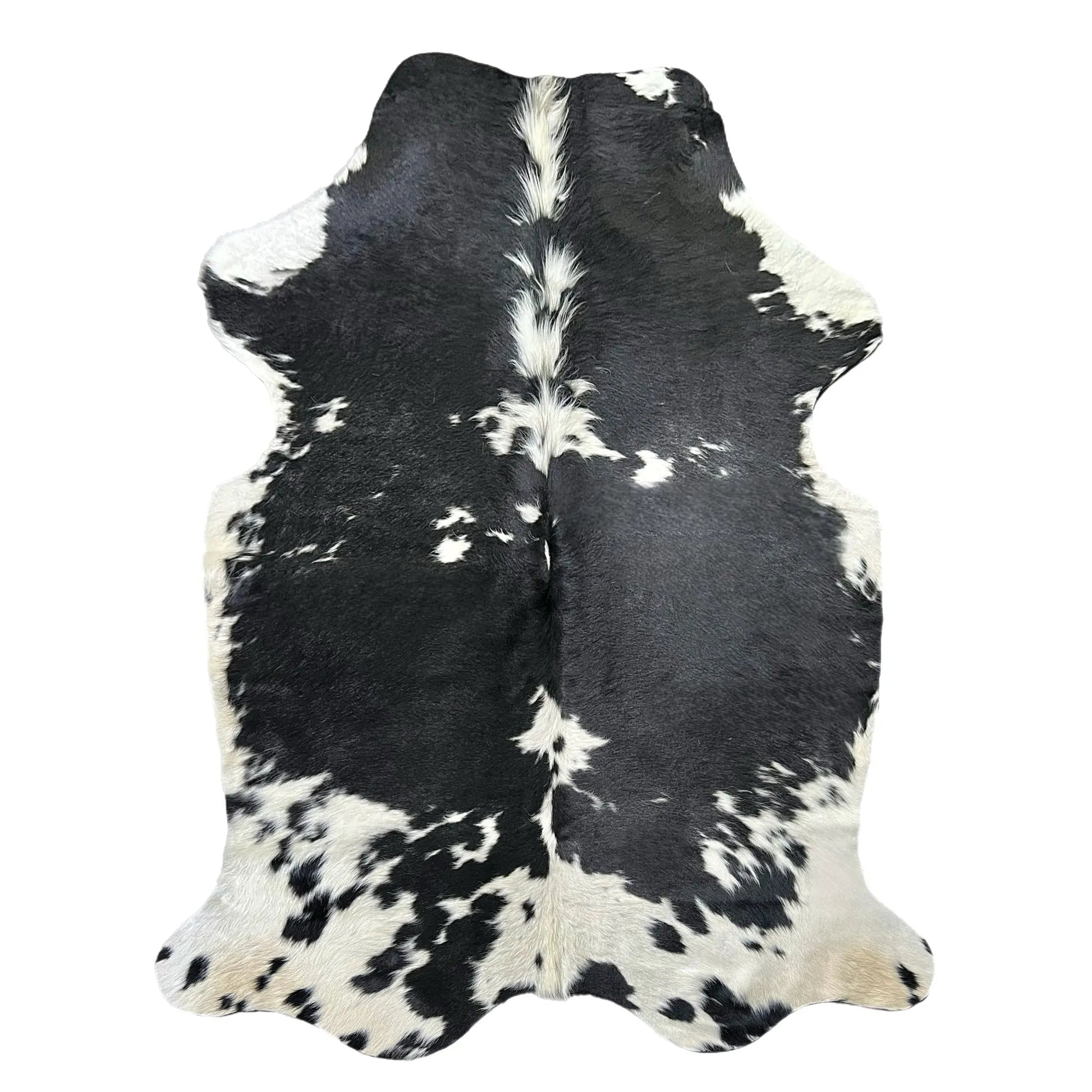 Large Black and White Cowhide Rug P554 - 5x 6 ft