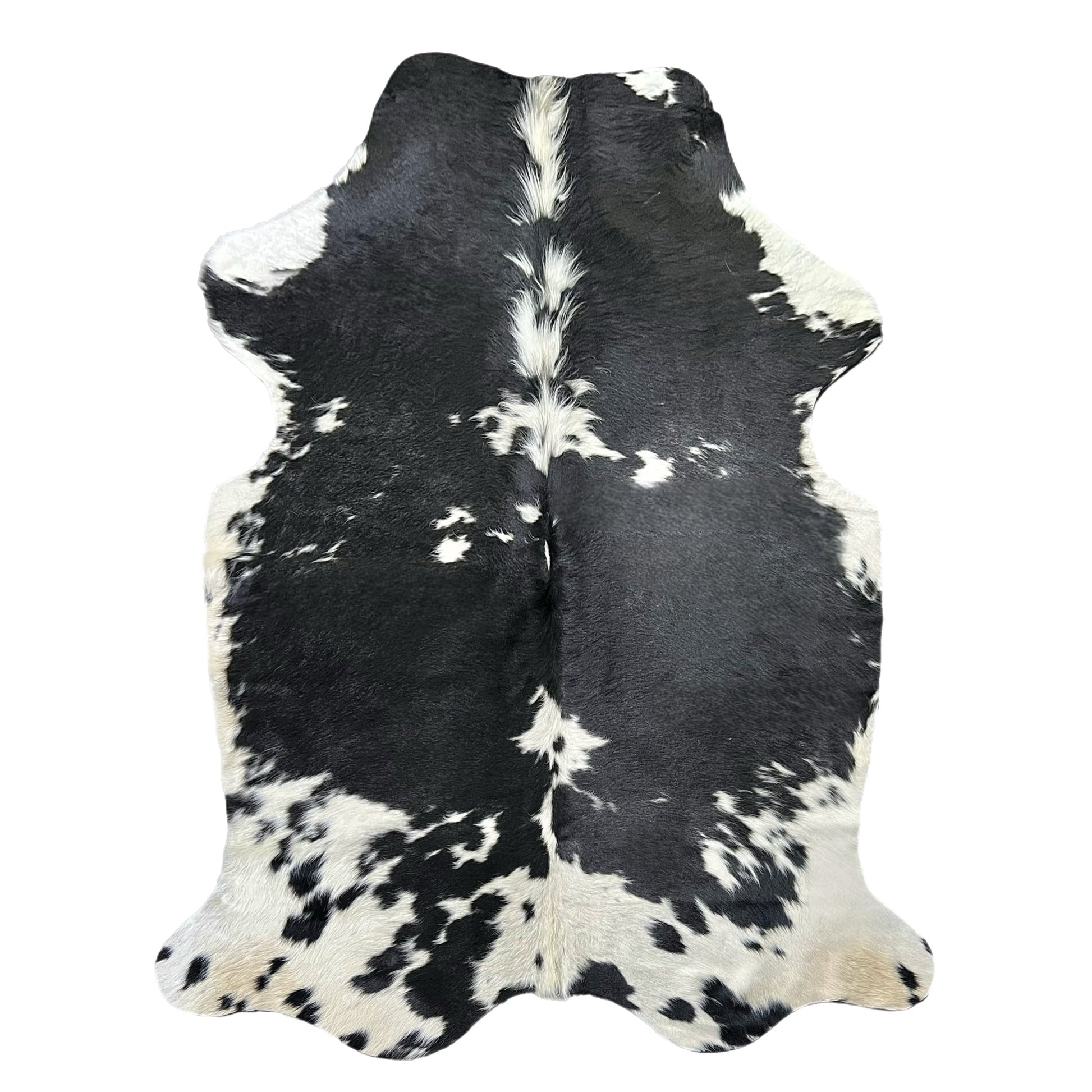 Large Black and White Cowhide Rug P554 - 5x 6 ft