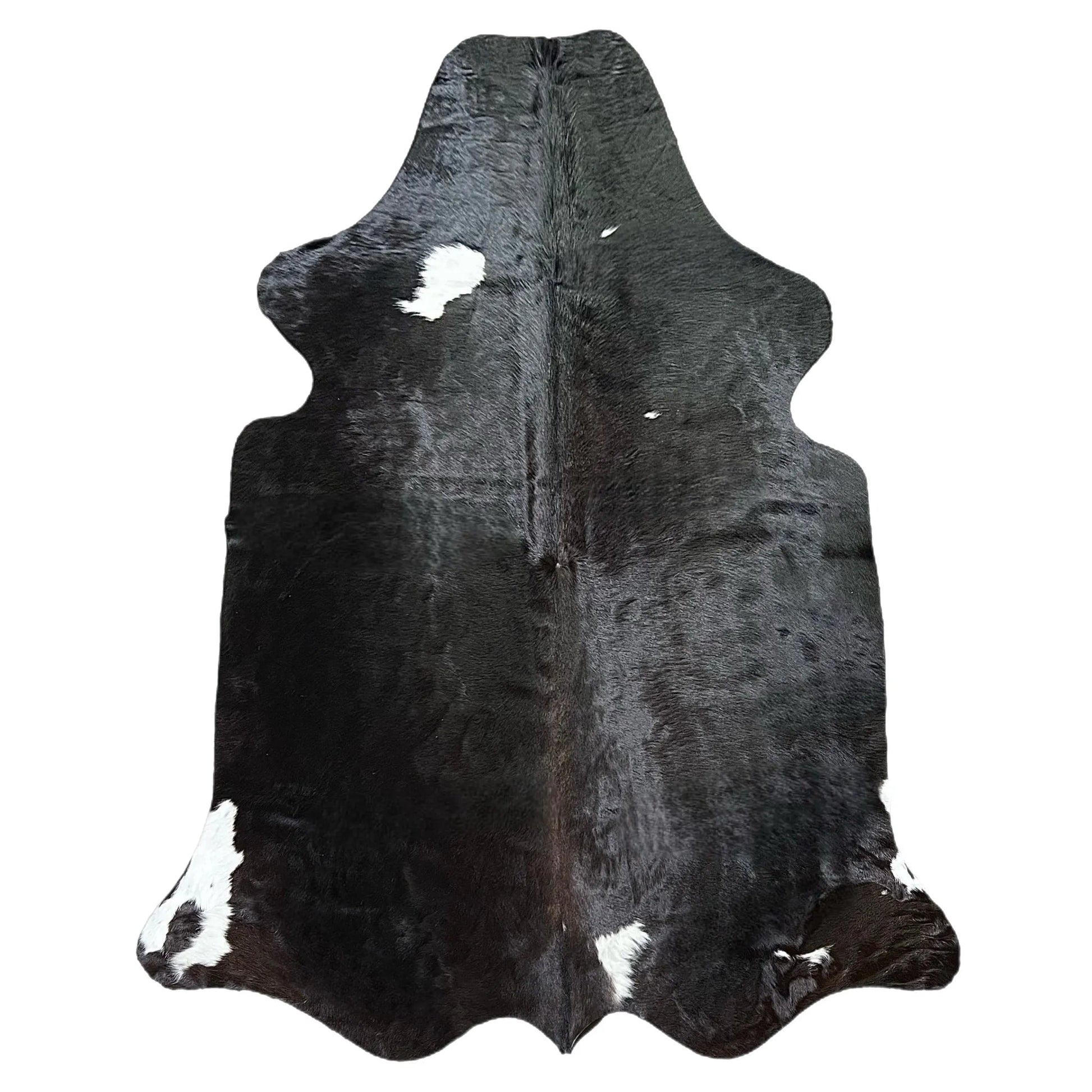 Large Black and White Cowhide Rug P555 - 5.2x 6.7 ft