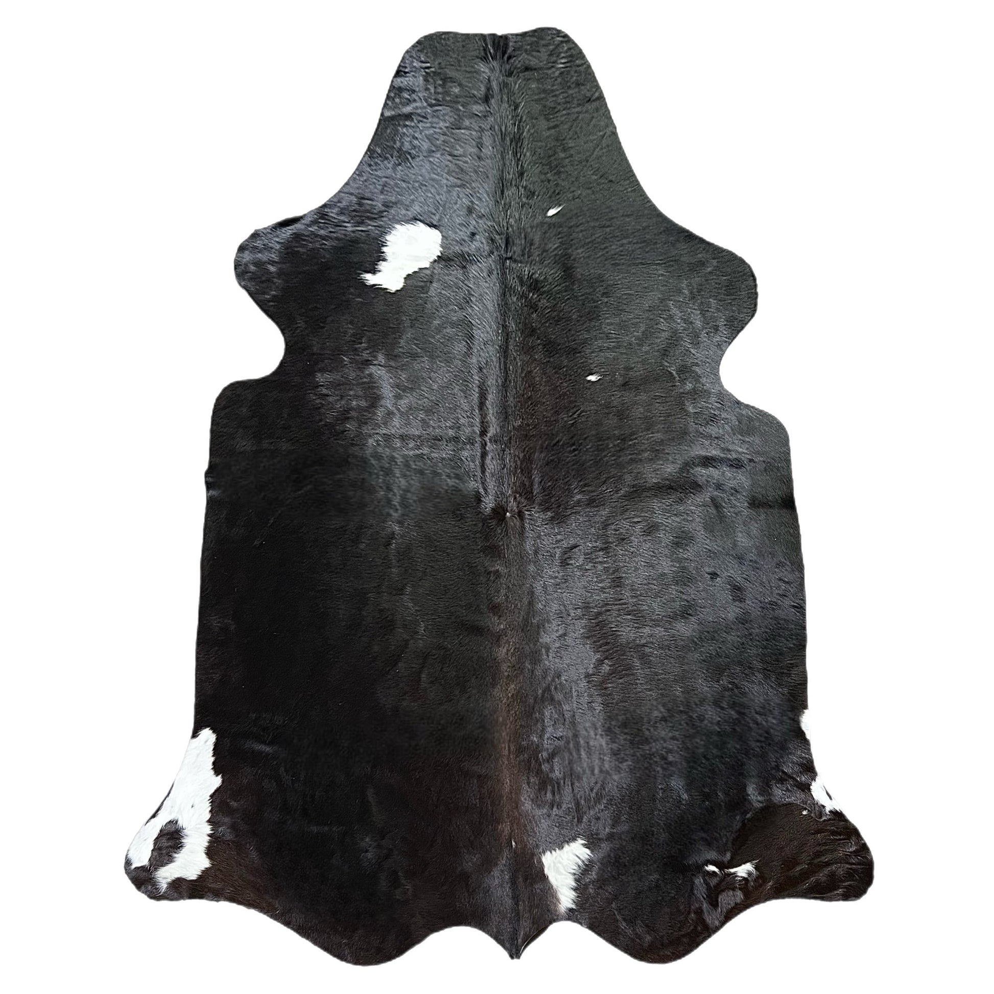 Large Black and White Cowhide Rug P555 - 5.2x 6.7 ft