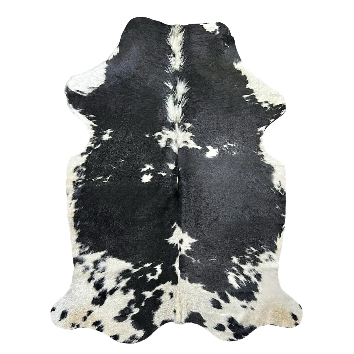Large Black and White Cowhide Rug P557 - 5.6x 5.10 ft