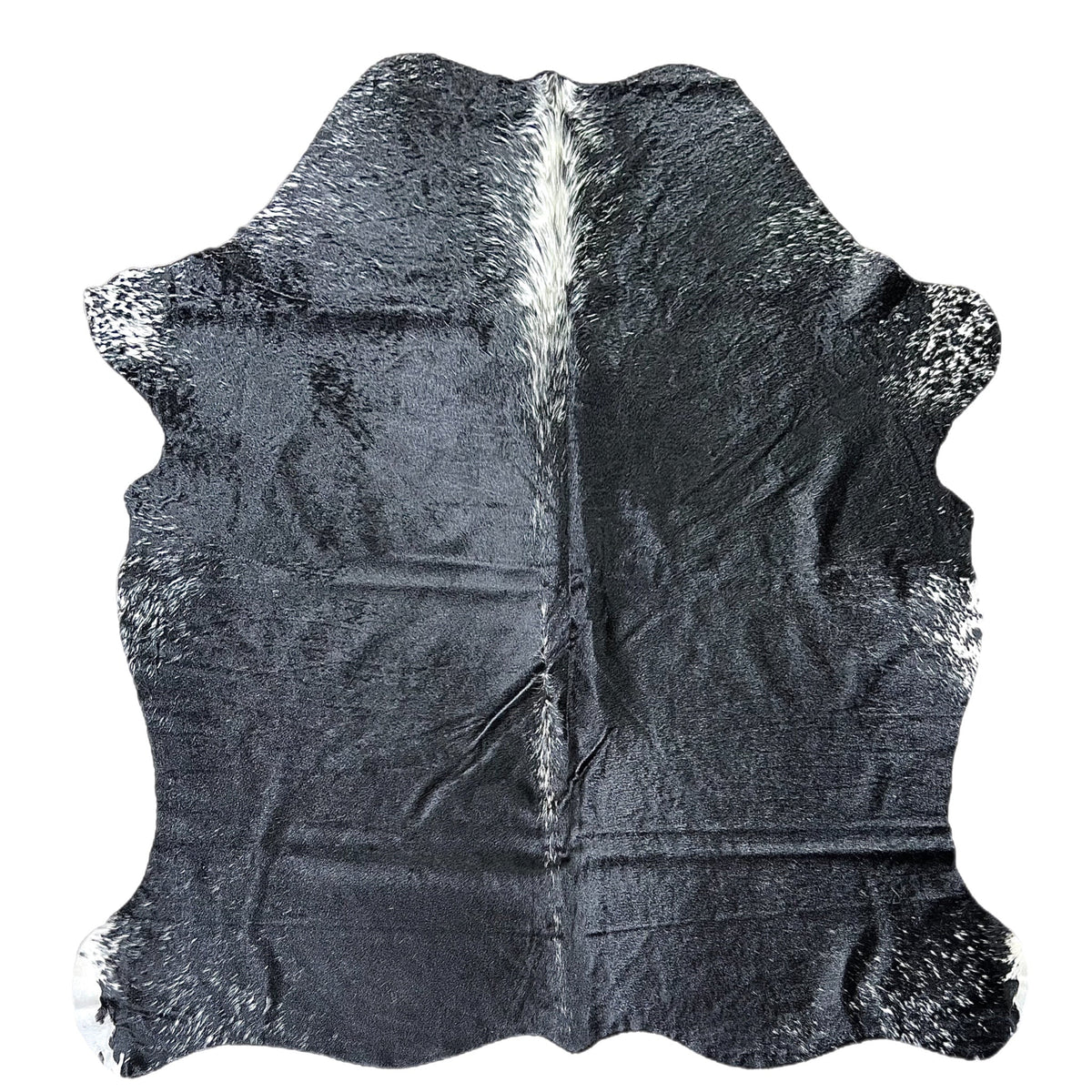Large Black and White Cowhide Rug R609 - 5.8x5.8 ft