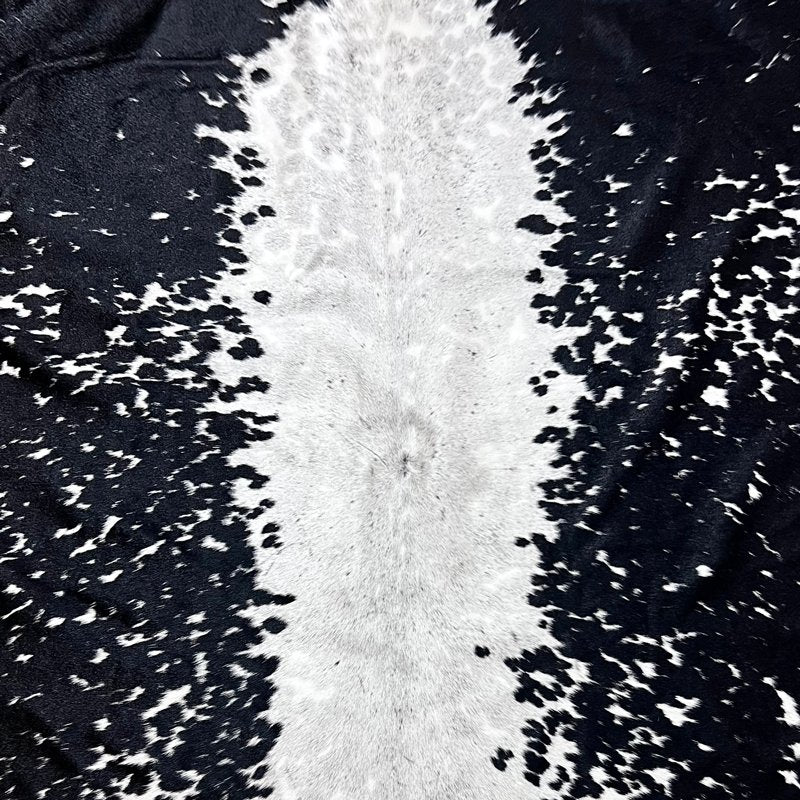 Large Black and White Cowhide Rug Size 5 x 6.3 ft - 4929 - Rodeo Cowhide Rugs