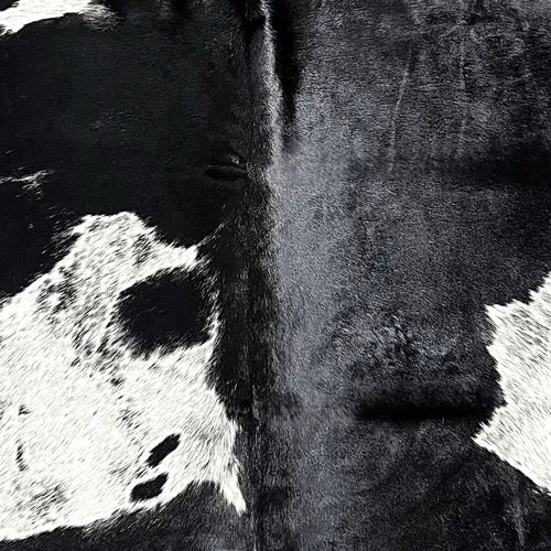 Large Black and White Cowhide Rug Size 5.8 x 7.2 ft - 5342P