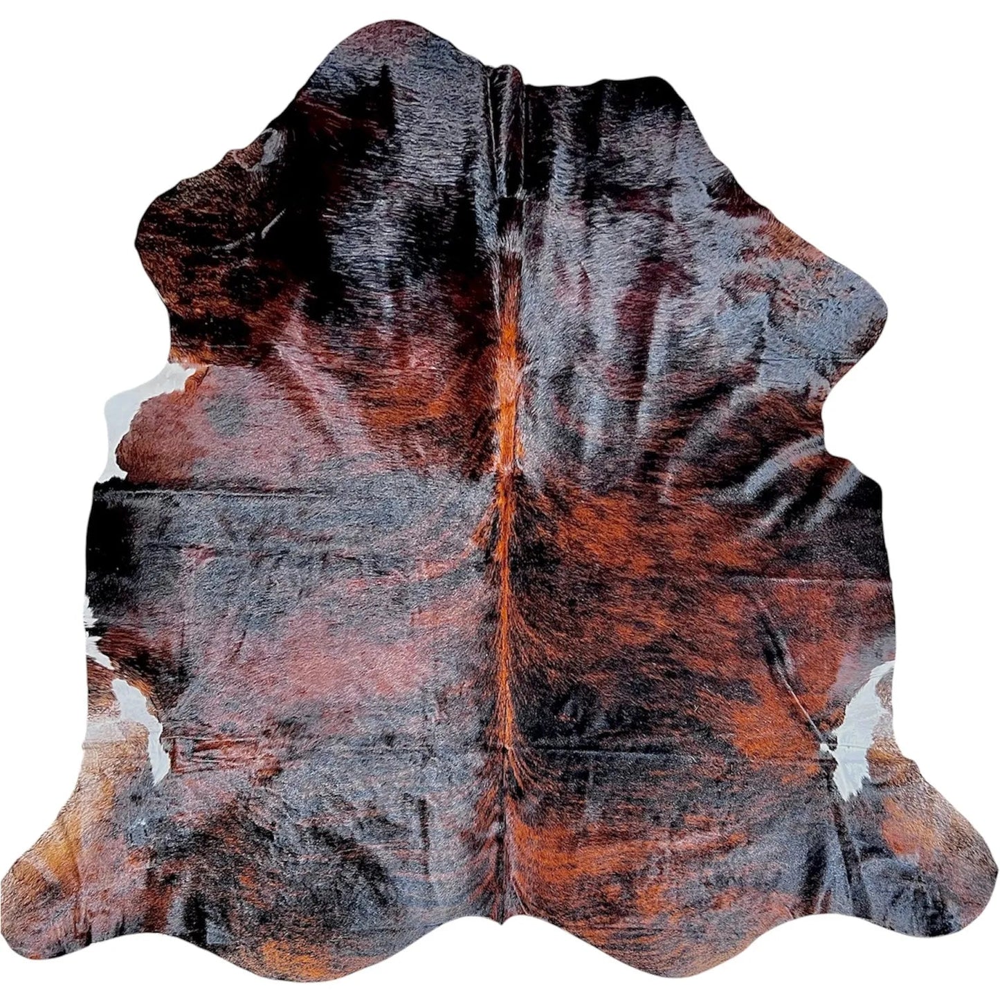 Large Brindle Cowhide Rug D176 - 6.3x6.4