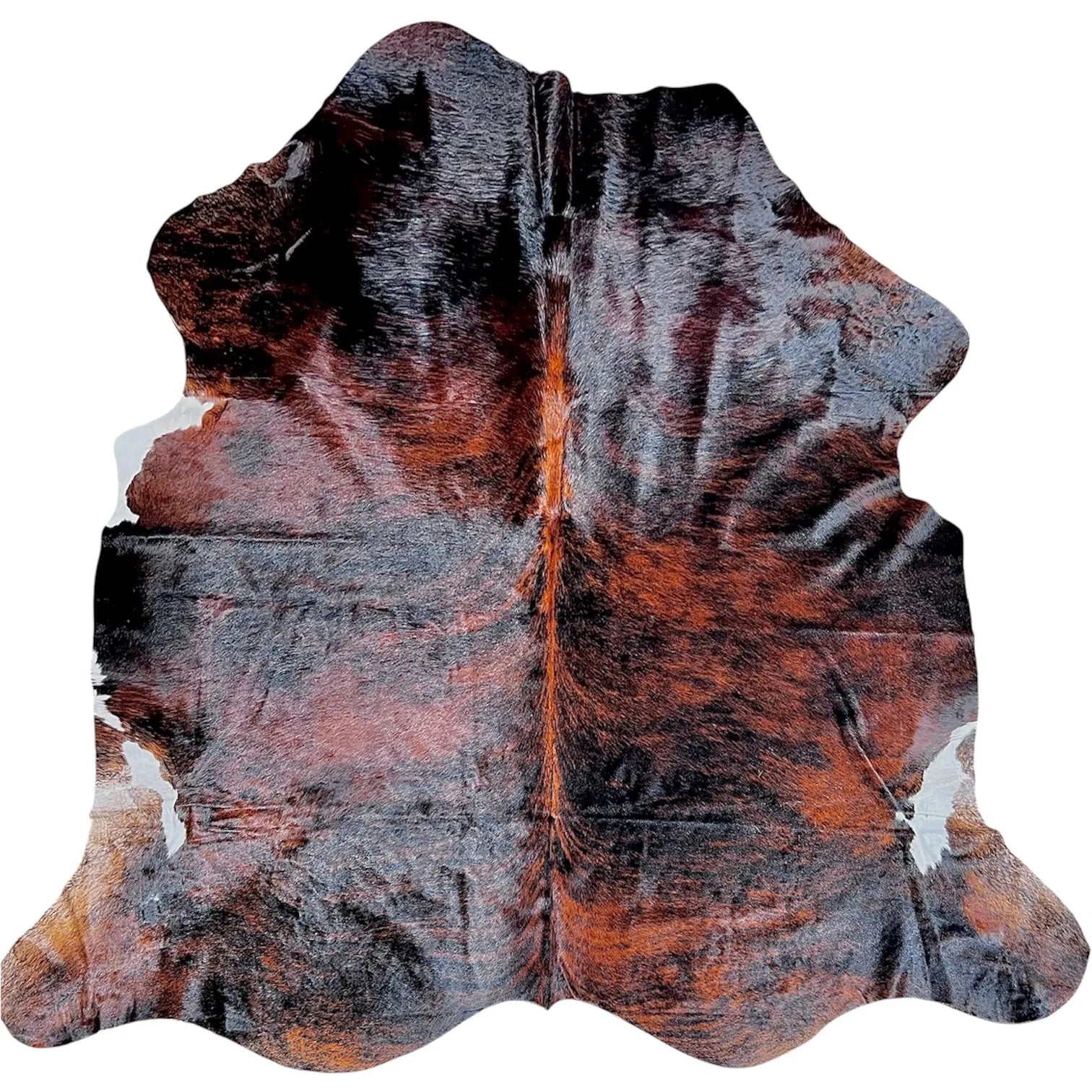Large Brindle Cowhide Rug D176 - 6.3x6.4