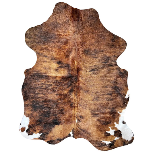 Large Brindle Cowhide Rug I288 - 4.10x5.11 ft