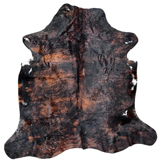 Large Brindle Cowhide Rug I306 - 5.11x6.6 ft