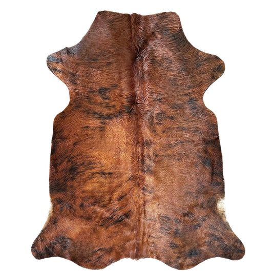 Large Brindle Cowhide Rug J576 - 5x 5.7 ft