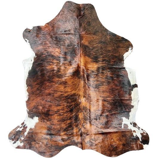Large Brindle Cowhide Rug L377 - 5.9x 6.3 ft