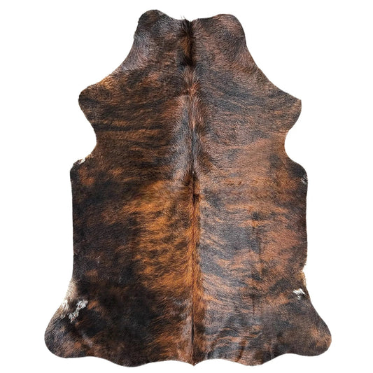 Large Brindle Cowhide Rug M577 - 4.3x 5.4 ft