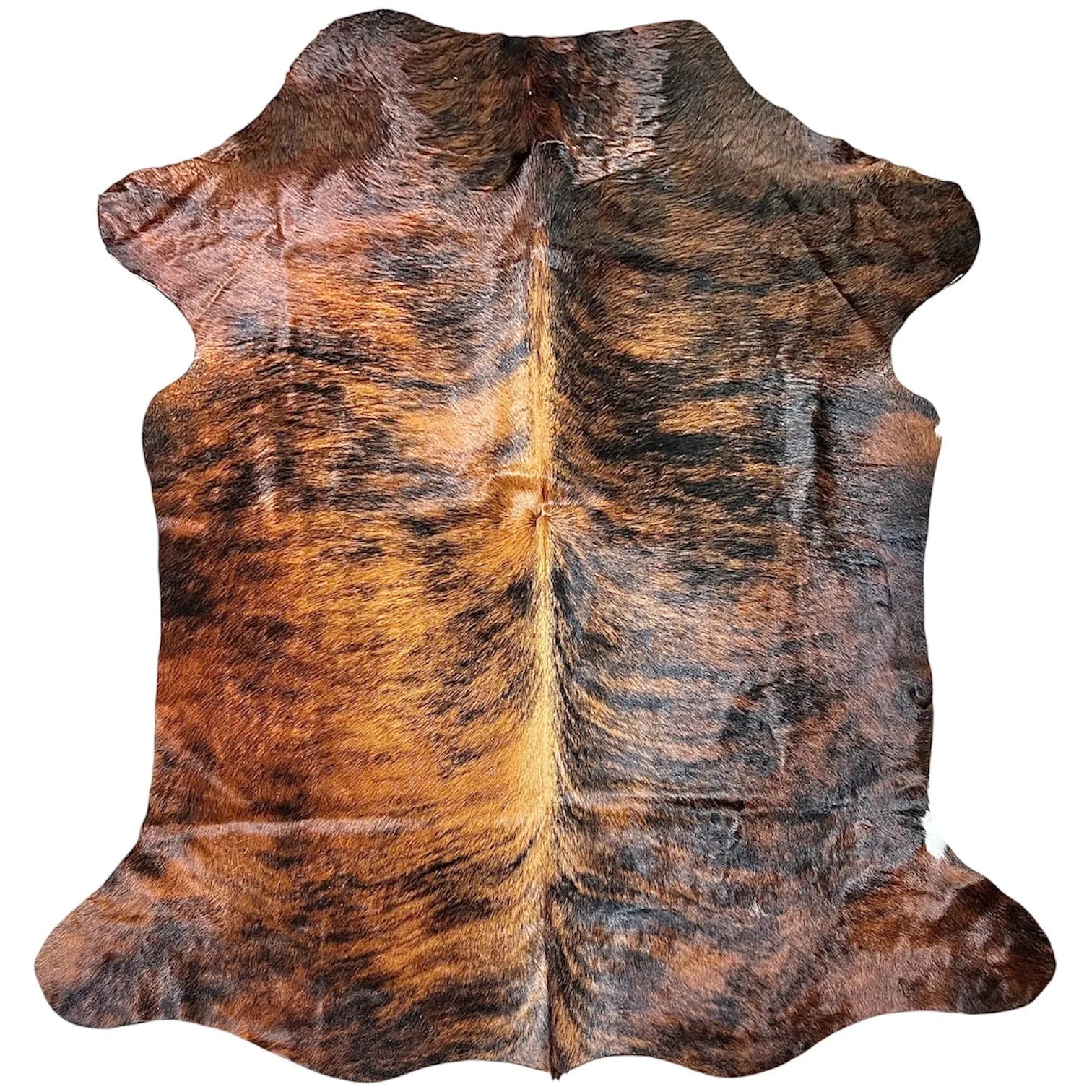 Large Brindle Cowhide Rug N486 - 5.7x 6.11 ft