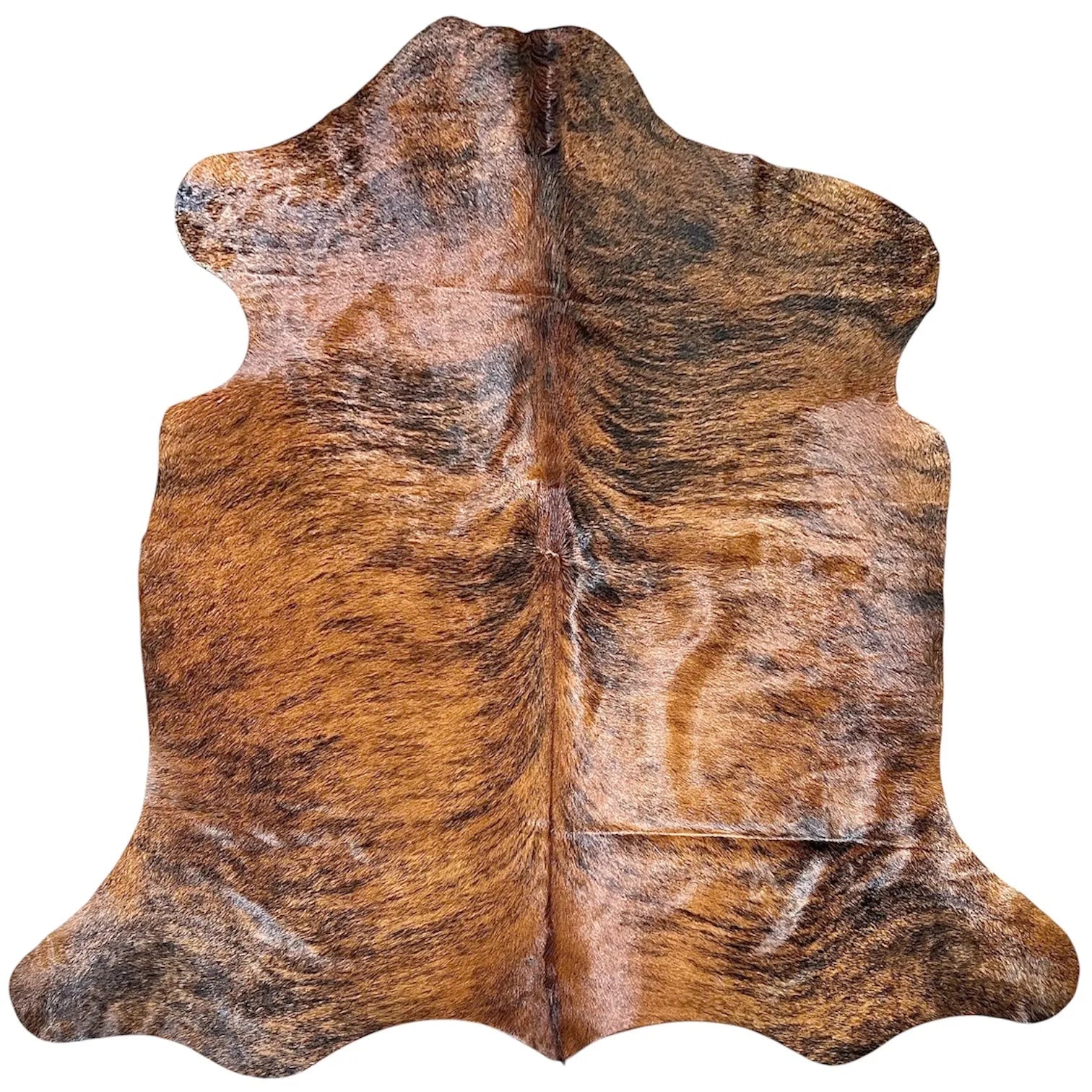 Large Brindle Cowhide Rug N503 - 6.1x 6.6 ft