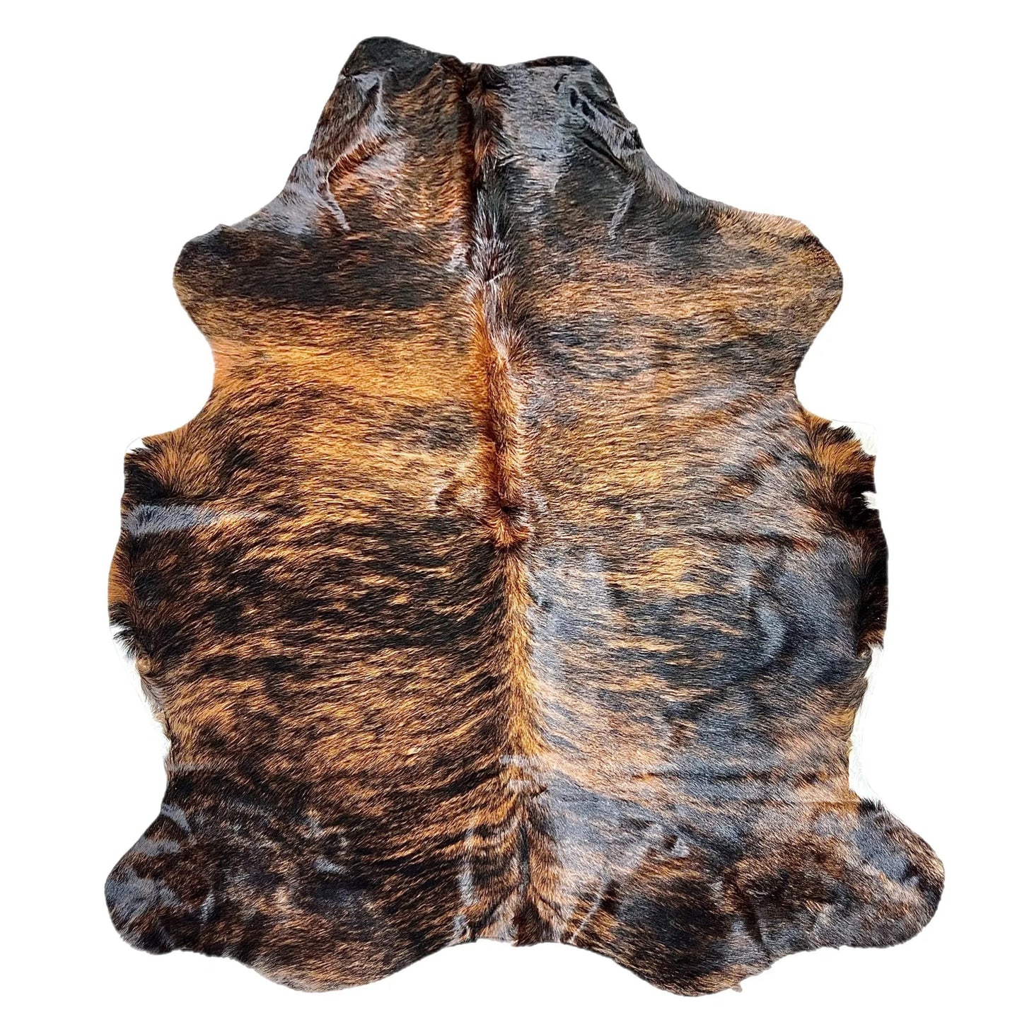 Large Brindle Cowhide Rug N559 - 5.4x 6.3 ft