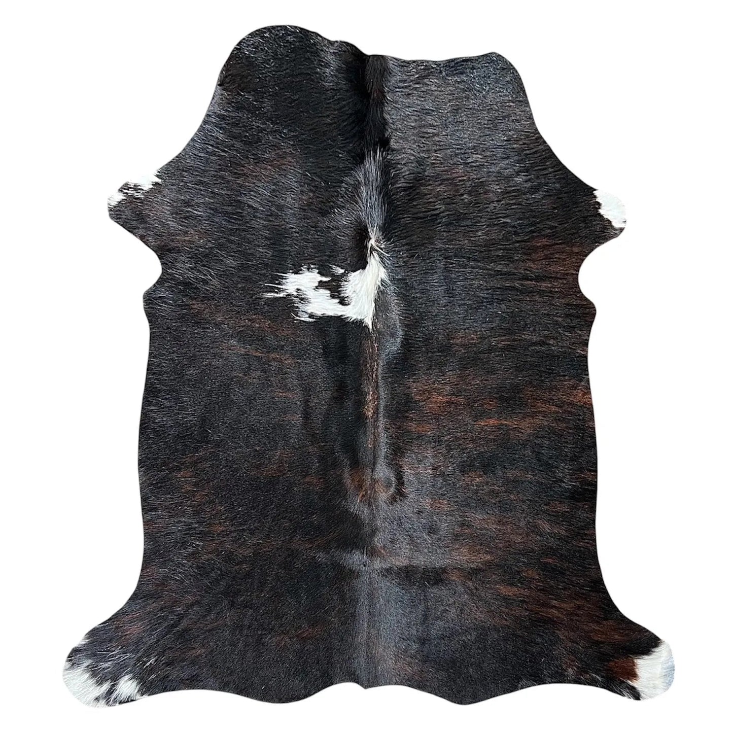 Large Brindle Cowhide Rug P542 - 4.2x 4.8 ft