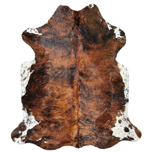 Large Brindle Cowhide Rug P552 - 5.3x 5.7 ft