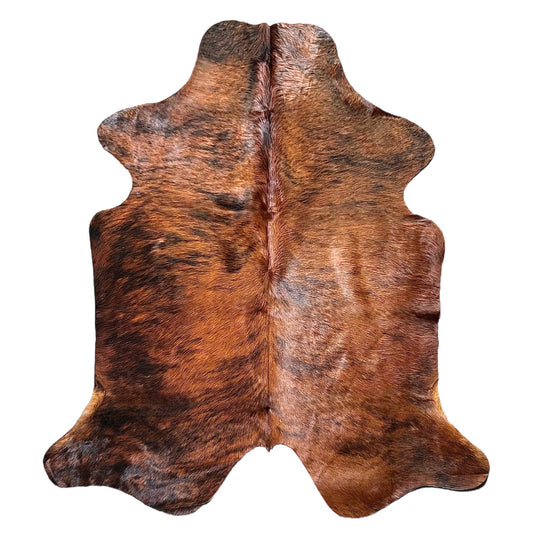 Large Brindle Cowhide Rug P584 - 5.6x 5.11 ft