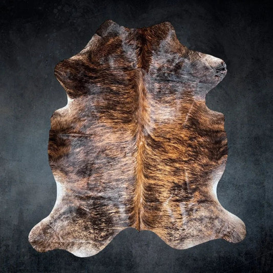 Large Brindle Cowhide Rug Size 6.5x 6.3 ft - 5249E