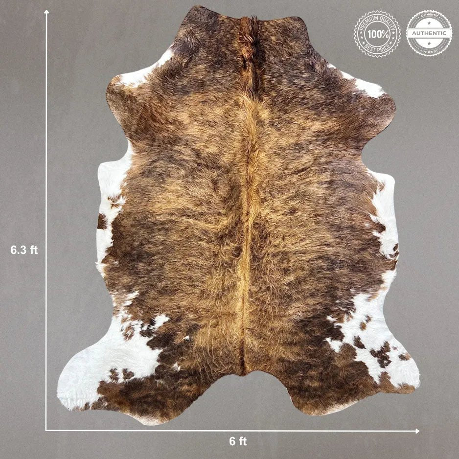 Large Brindle Cowhide Size 6x 6.3 ft - 5237E