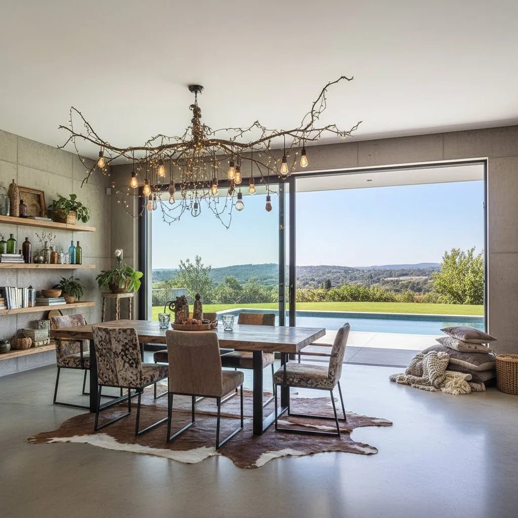 Large Brown and White Cowhide Rug Size 6.4x 6.10 ft - 5292