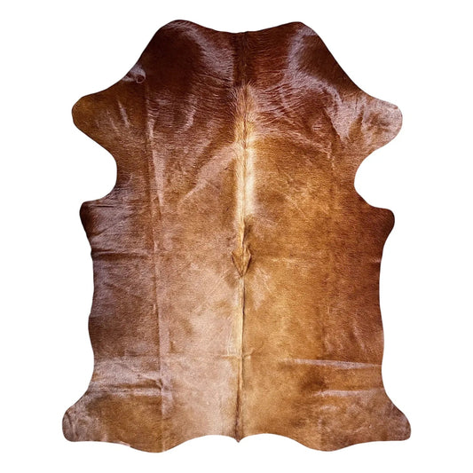 Large Brown Cowhide Rug E232 - 6x6
