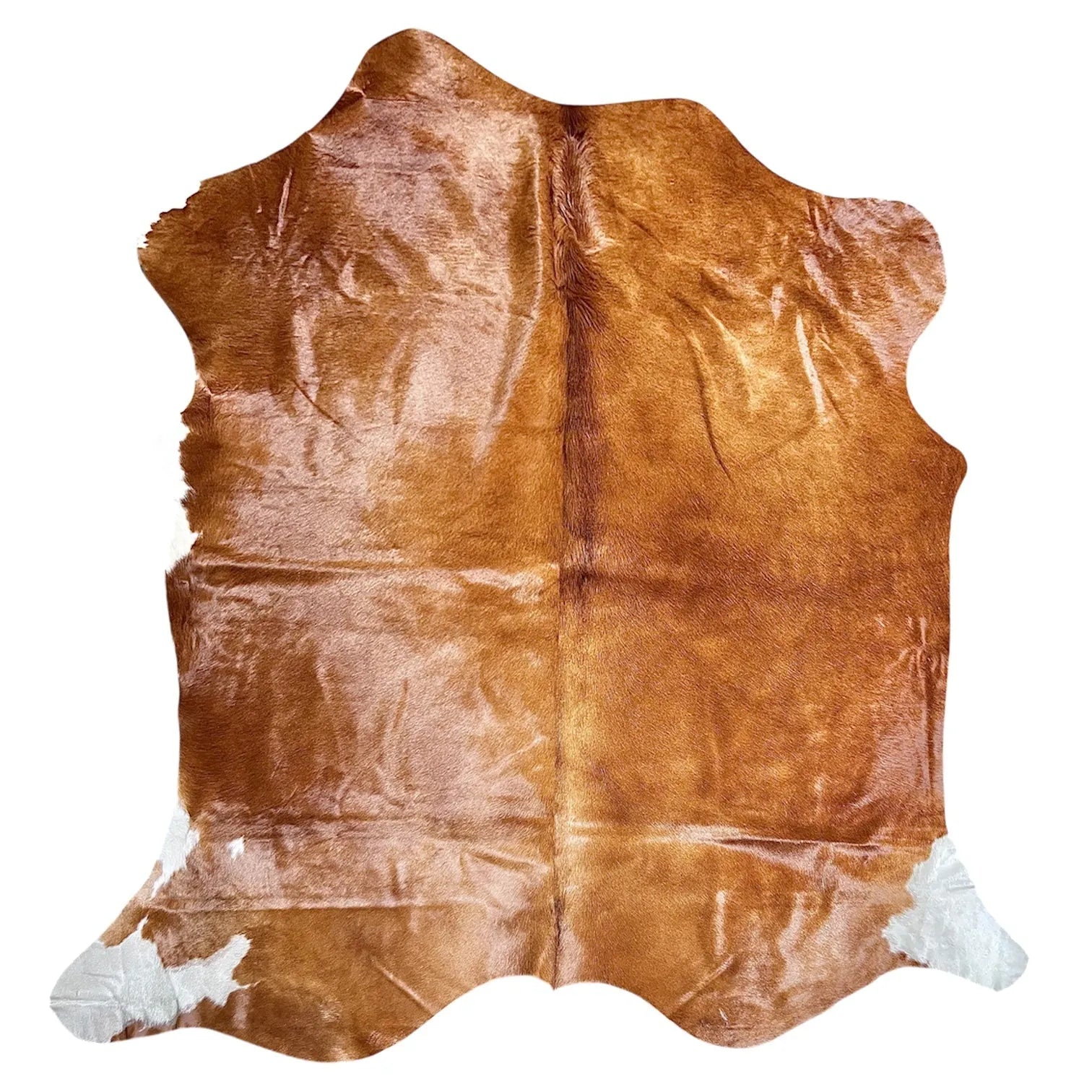 Large Brown Cowhide Rug E234 - 6.6x6.6