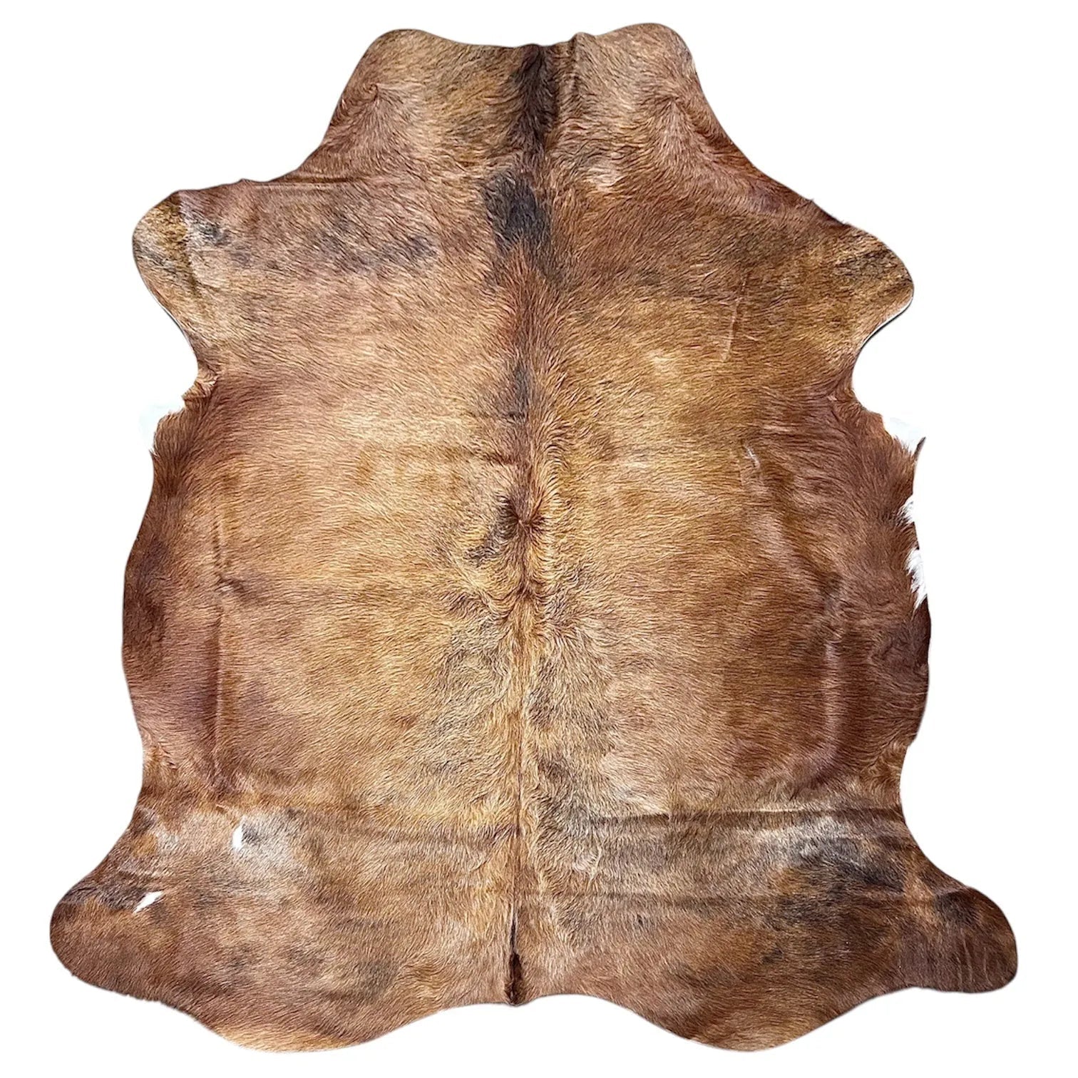 Large Brown Cowhide Rug I307 - 5.5x6.4 ft