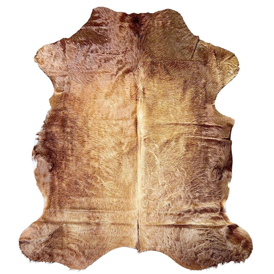 Large Brown Cowhide Rug J367 - 6.5x 7 ft