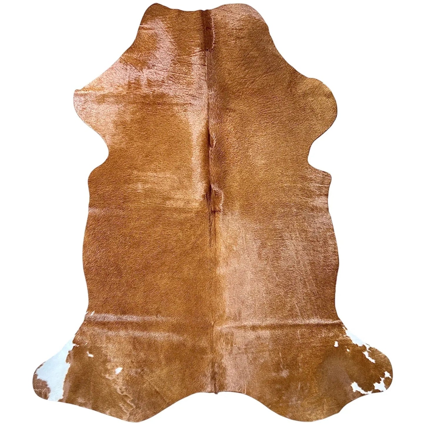 Large Brown Cowhide Rug N489 - 5.10x 7 ft