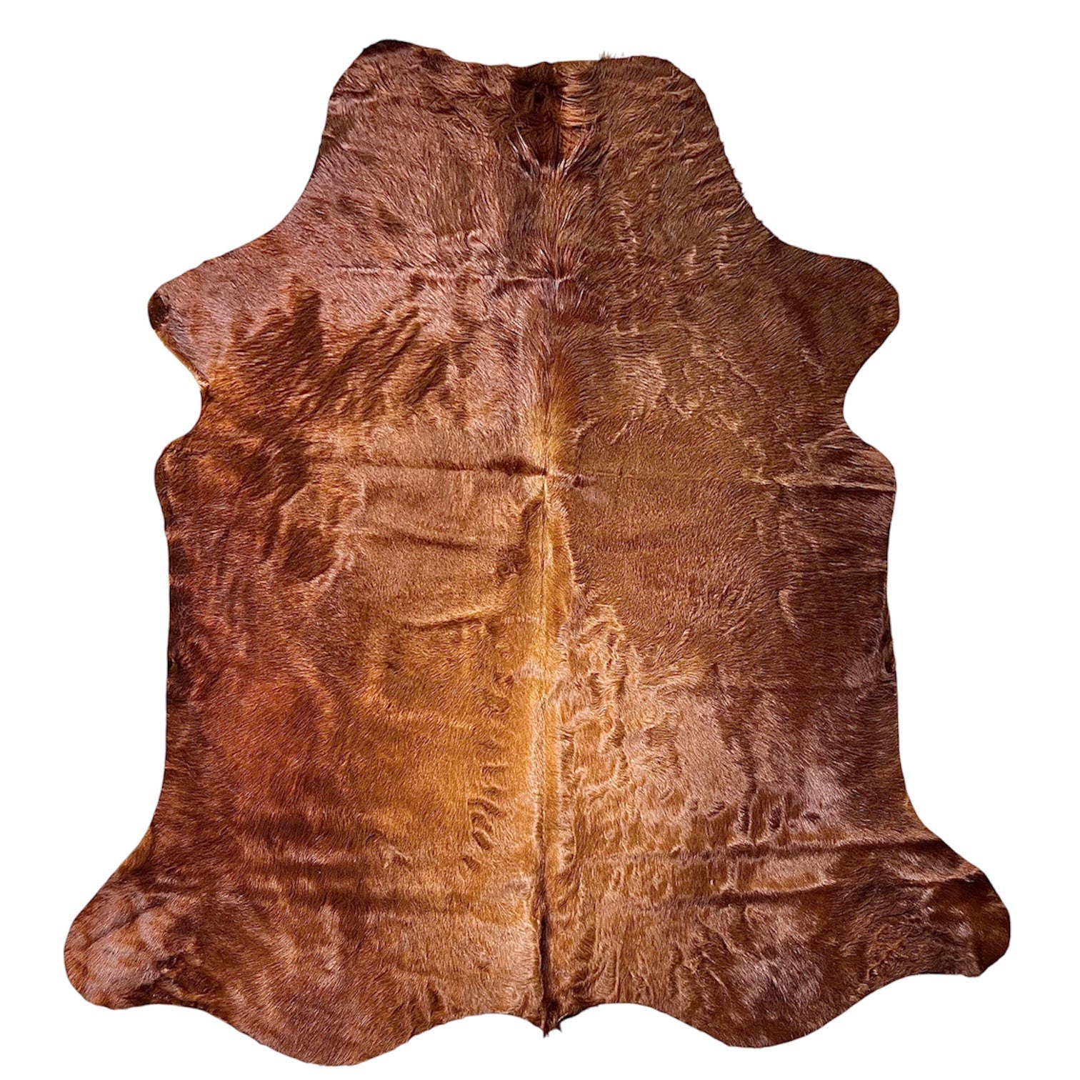 Large Brown Cowhide Rug O514 - 5.5x 6.4 ft