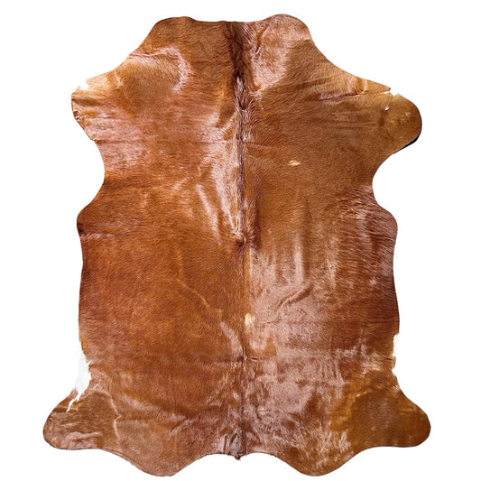 Large Brown Cowhide Rug O536 - 5.9x 6.9 ft